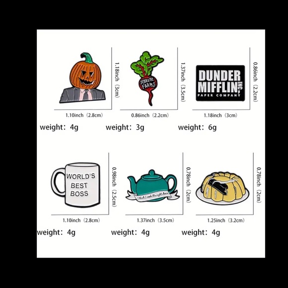 Dunder Mifflin Inc Paper Company Enamel Pen The Office Fanny Pack Pin Backpack - Picture 7 of 9